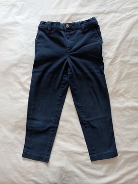Navy Dark Blue Straight Leg Kids Uniform Pants